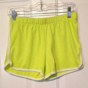 Children's Place, Shorts, Child's Sz XL14, Neon Green, White trim, Elastic Waist